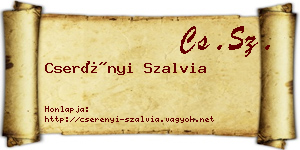 Cserényi Szalvia névjegykártya
